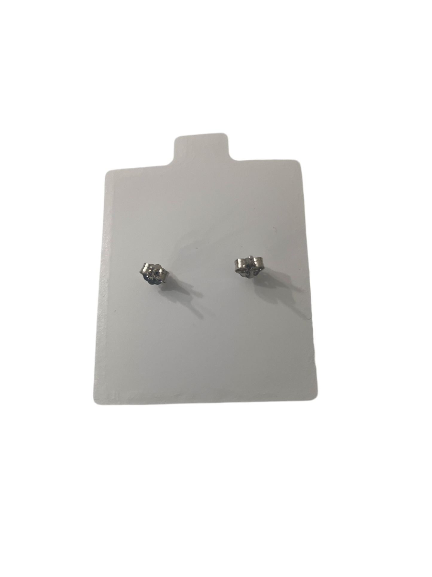 S680- .925 White Trebol Stud Earrings