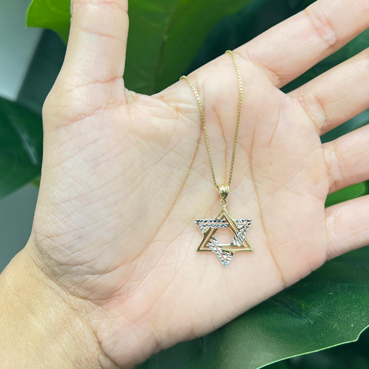 837-NEW 14K Star of David Pendant (20x17mm) W.G