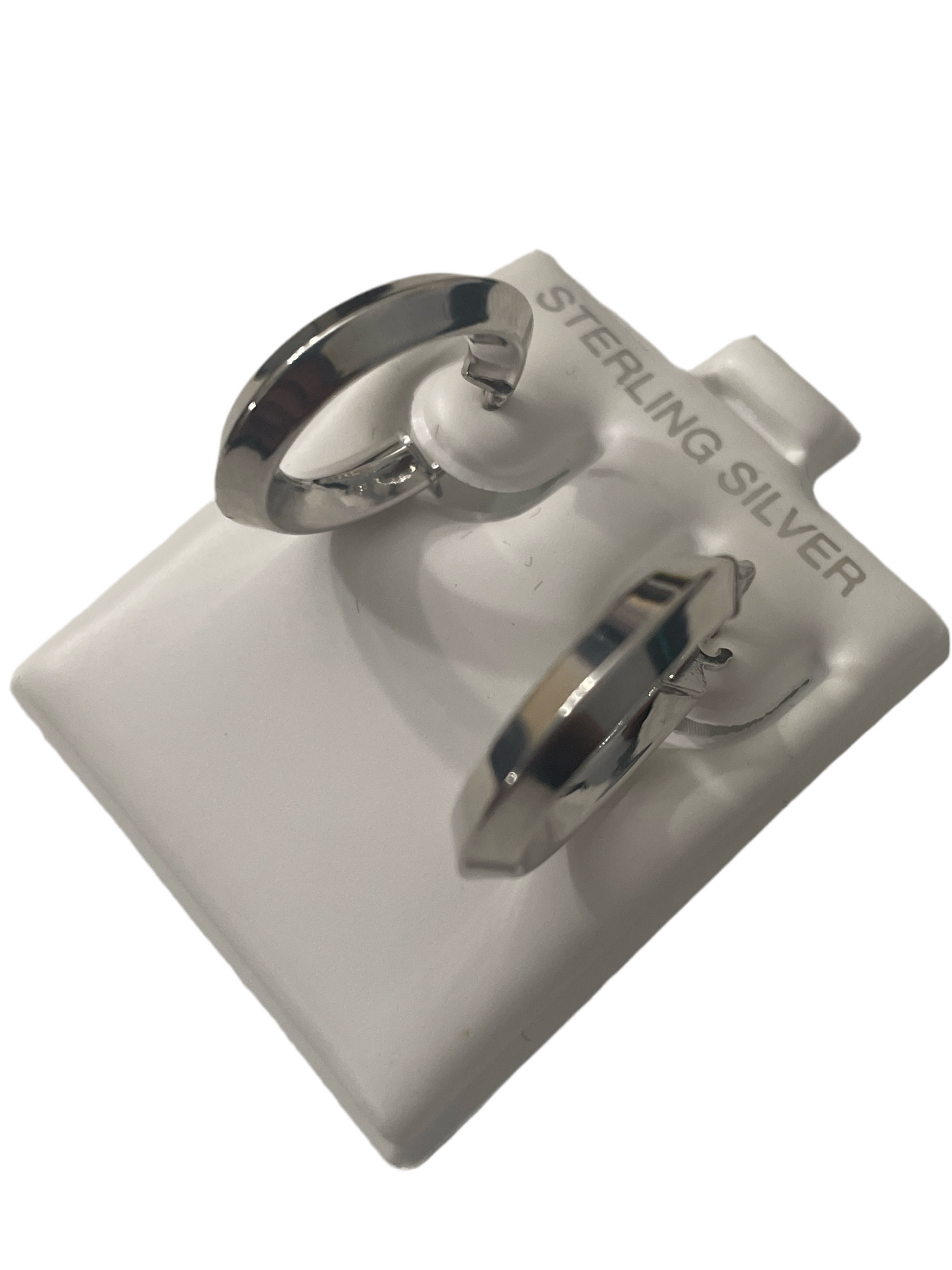 S681- NEW .925 Silver Hoops Earrings