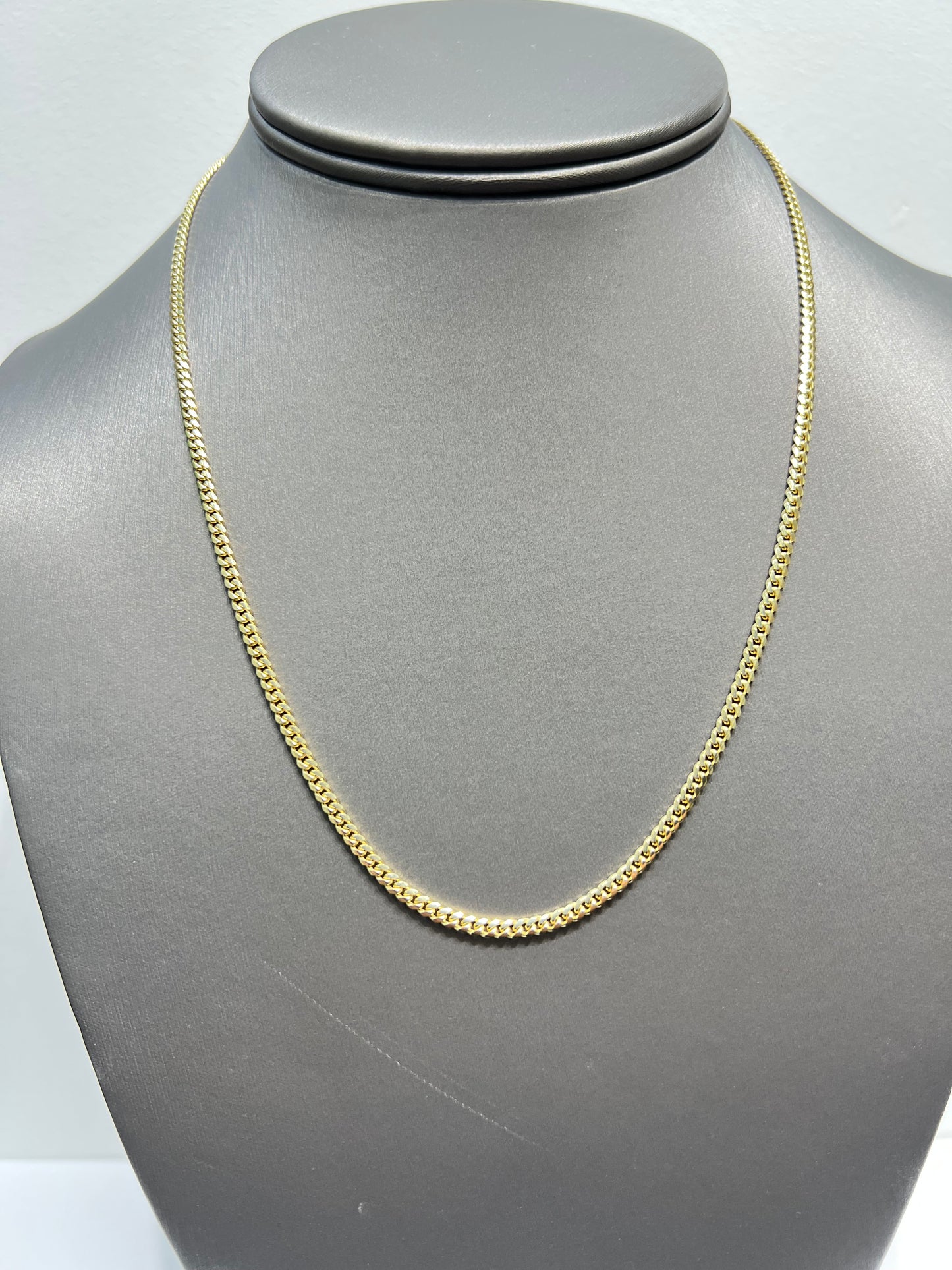 1187-NEW 14K Solid Miami Cuban Chain (2.65mm)W.G