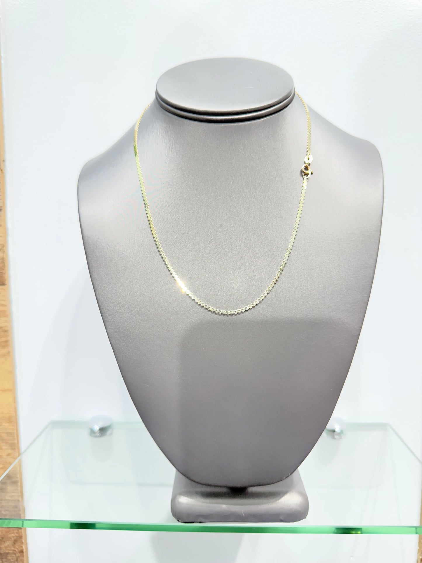 1162- NEW 14K Gold Serpentine Link Chain (2mm) W.G