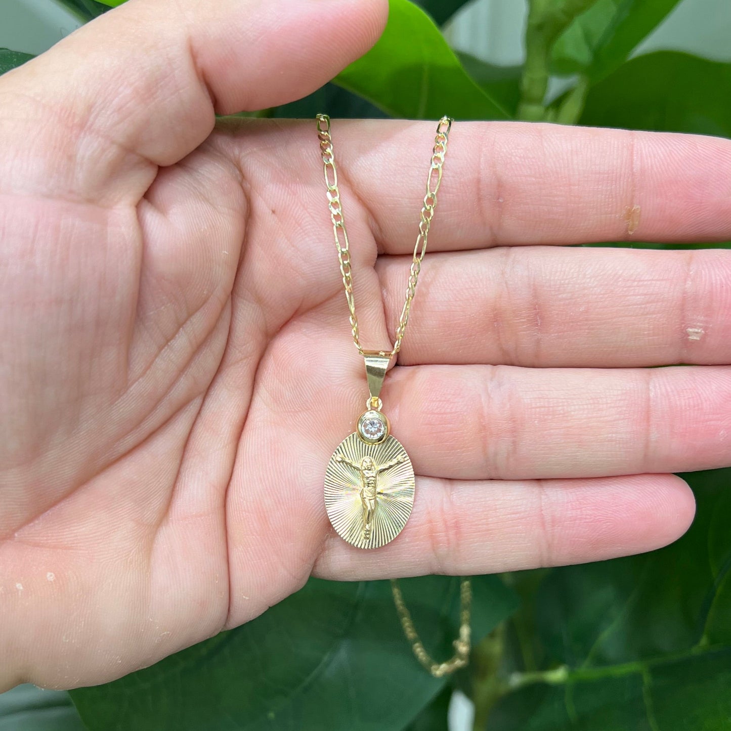 1258- NEW 14K Our Lady of Guadalupe Pendant W.G