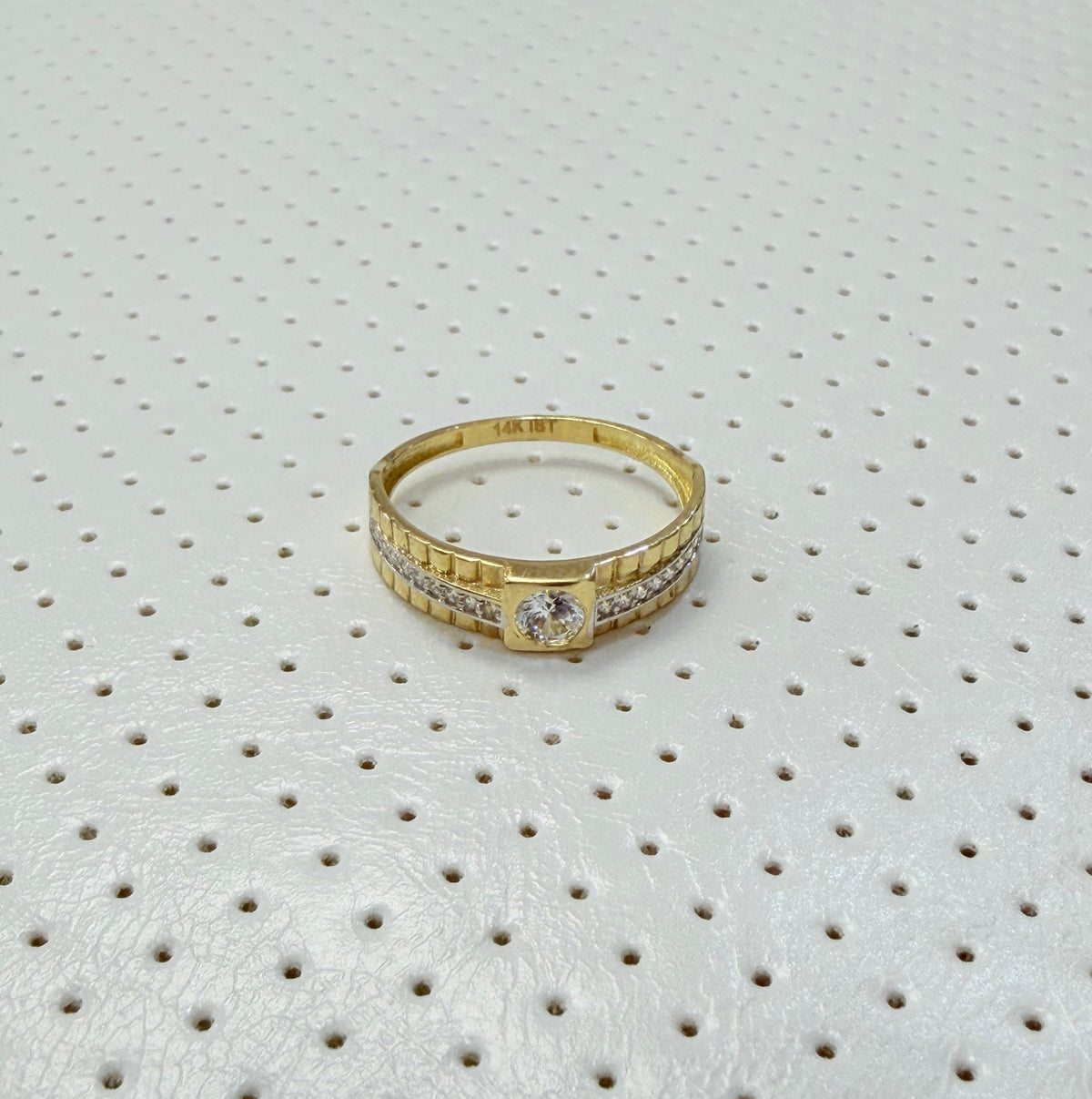 1809- NEW 14K Gold Wedding Rings Trio W.G