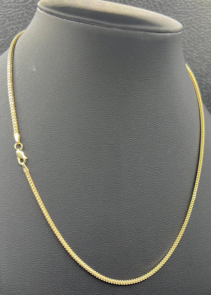 261-NEW 14K Hollow Franco Chain (1.8mm).W.G