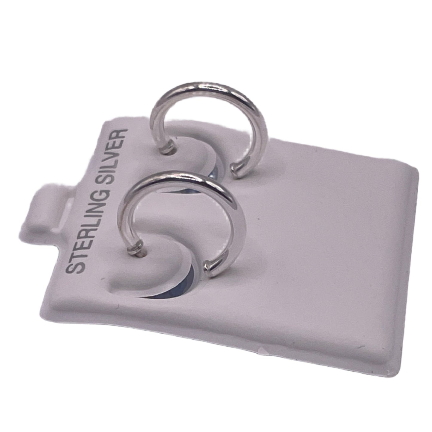 S738- NEW .925 Solid Silver Hoop Earrings