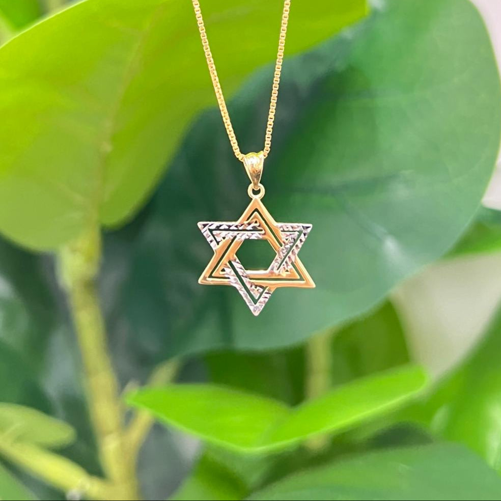 837-NEW 14K Star of David Pendant (20x17mm) W.G