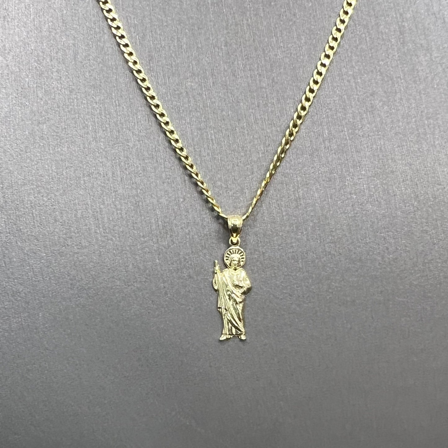 1282- NEW 10K Gold St. Jude Pendant W.G