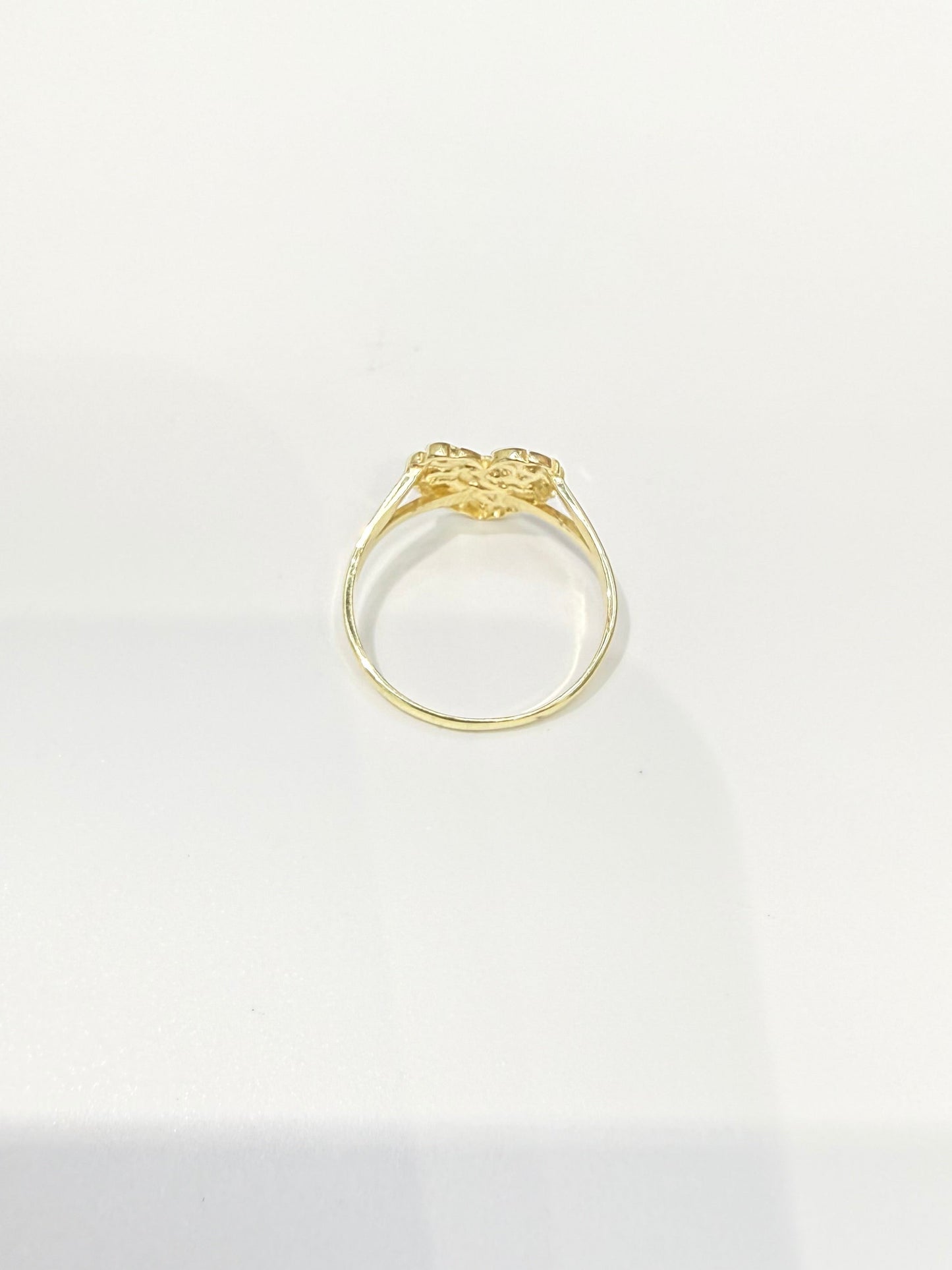 1615-NEW 10K Heart Nugget Ring W. G