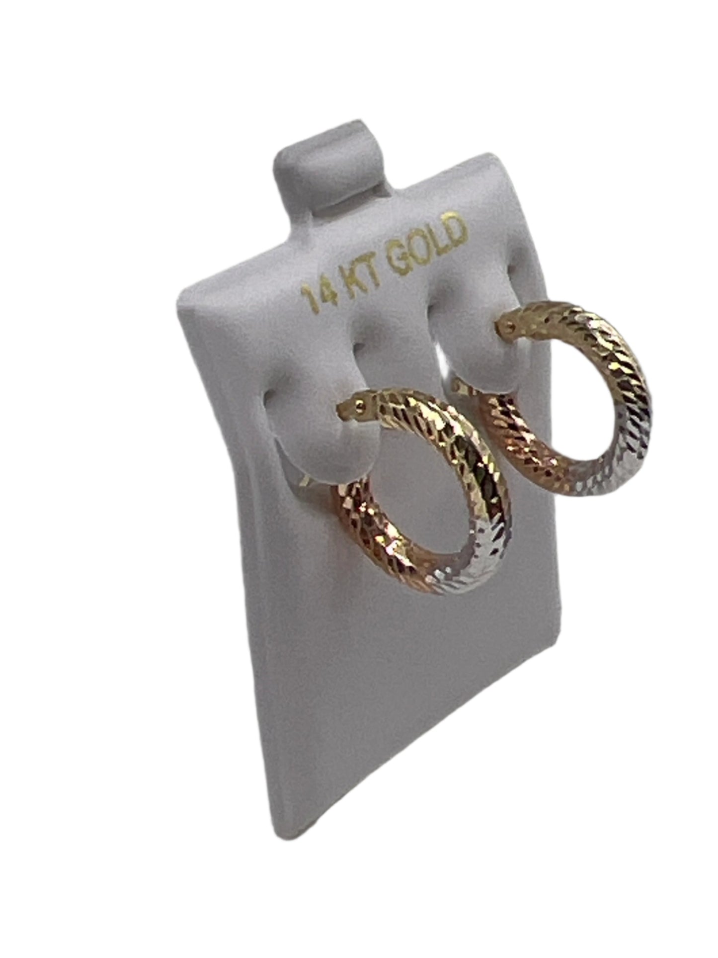 648-NEW 14K Hollow Hoop Earring (15x3mm).W.G