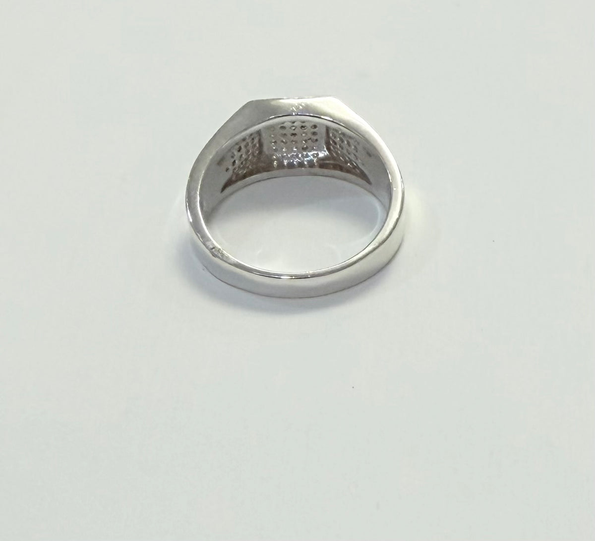 S0021-Anillo cuadrado de plata talla 13