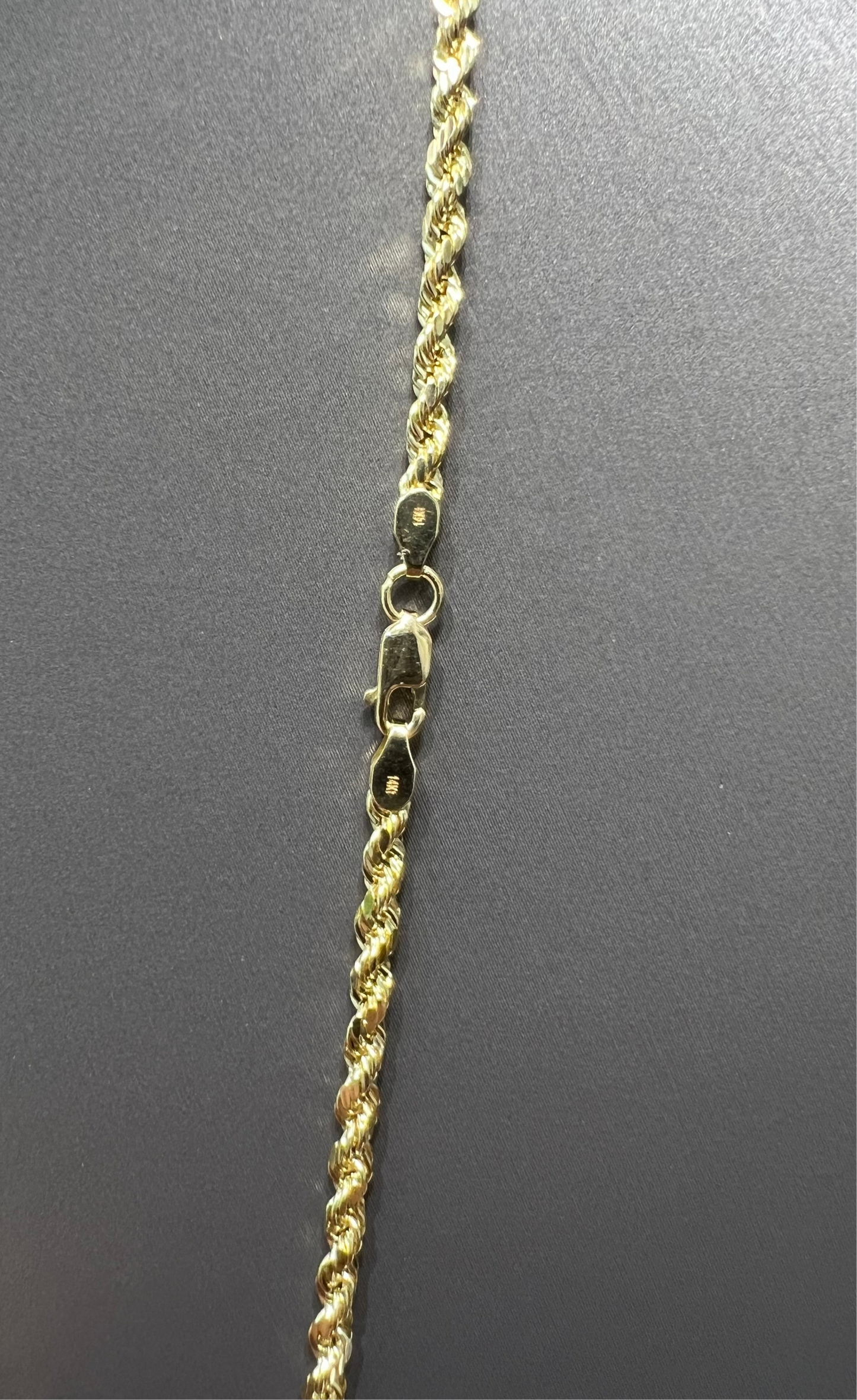 1206- NEW 14K Rope Chain Semi Solid (3mm) W.G