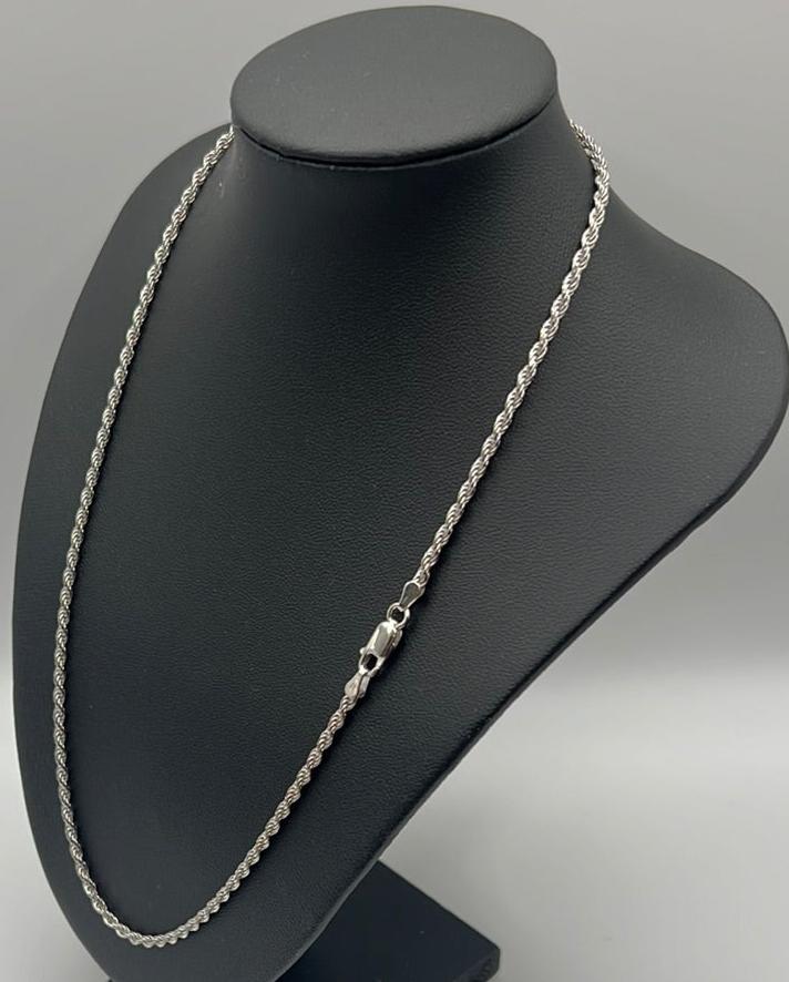 S0028- NEW Silver Rope Chain (2.45mm)W.G
