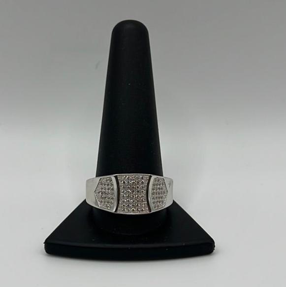 S0021- Silver Square Ring Size-13