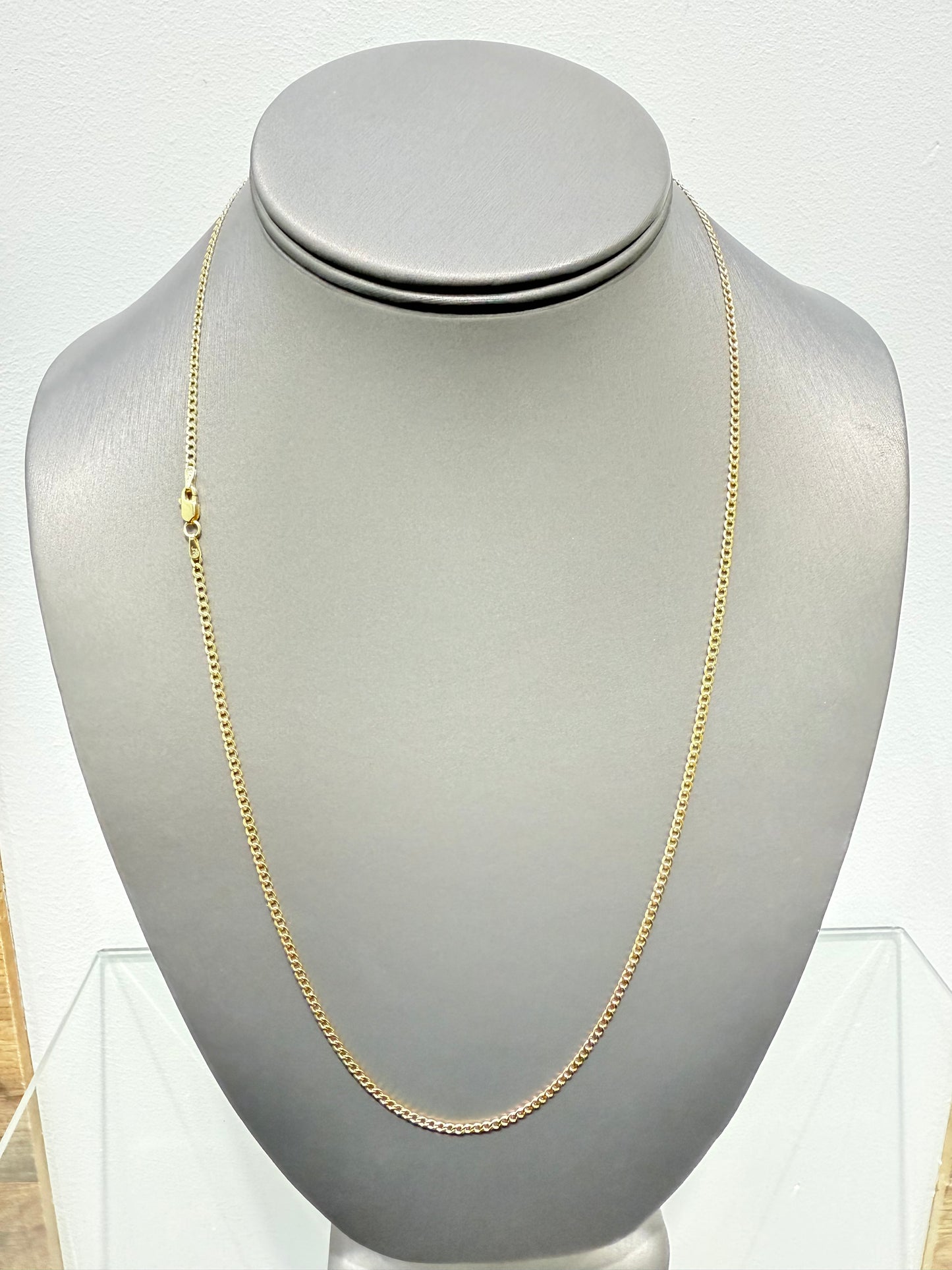 1011- NEW 14K Hollow two-tone Miami Cuban Chain (2.5mm)W.G