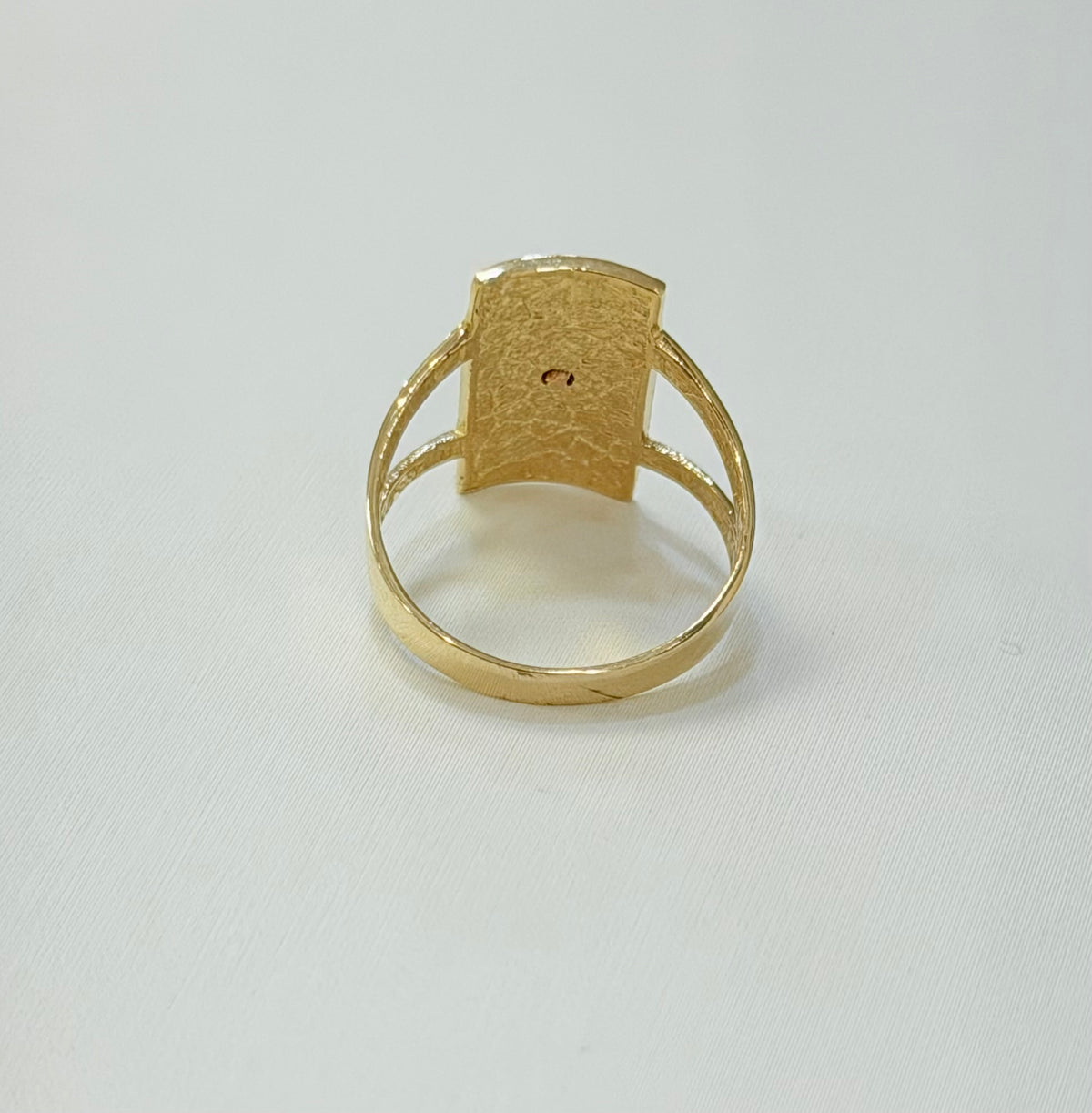 1801- NEW 14K Square St.Jude Fashion Ring W.G