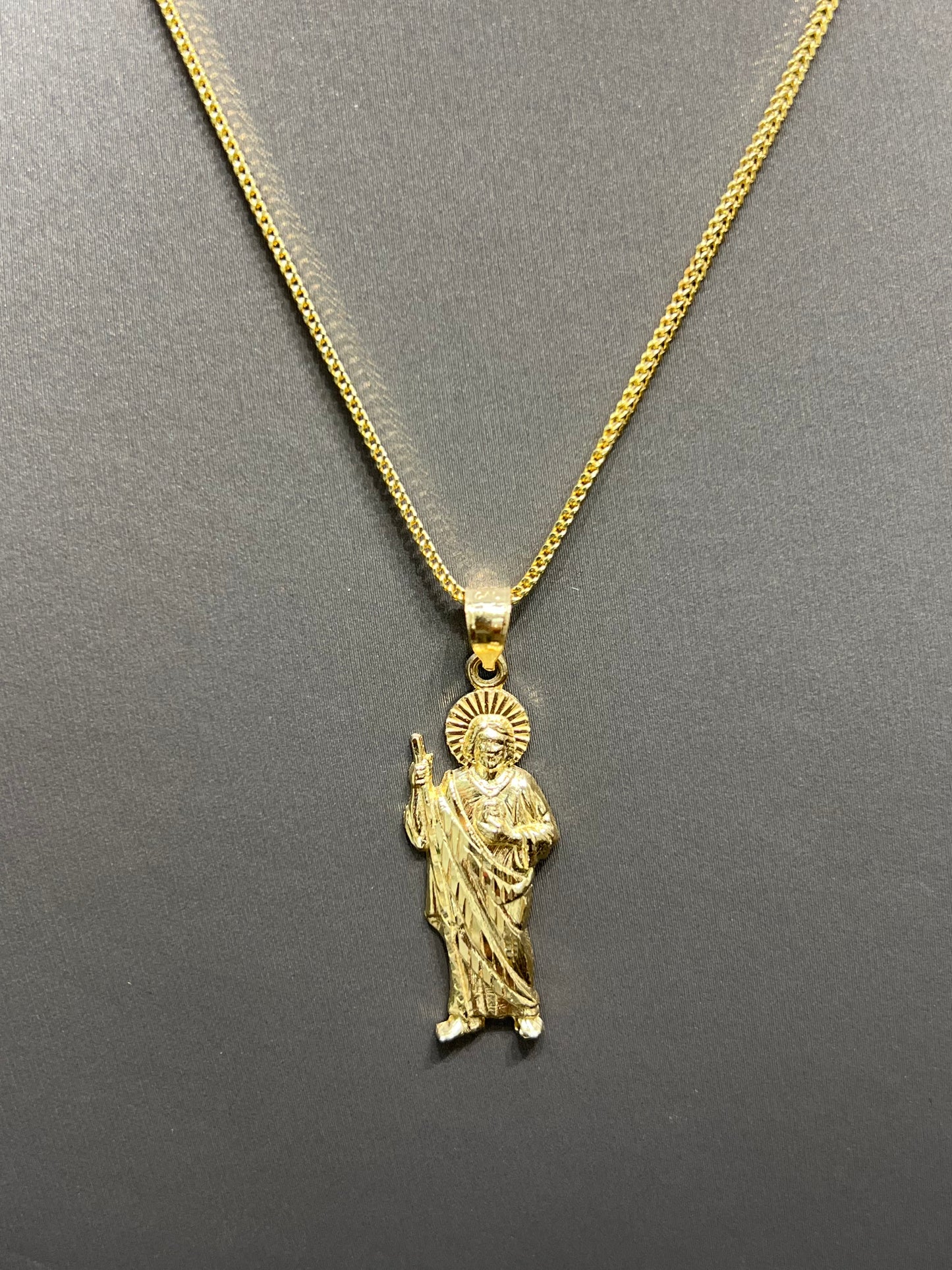 1149- NEW 14K St. Jude Gold Pendant W.G