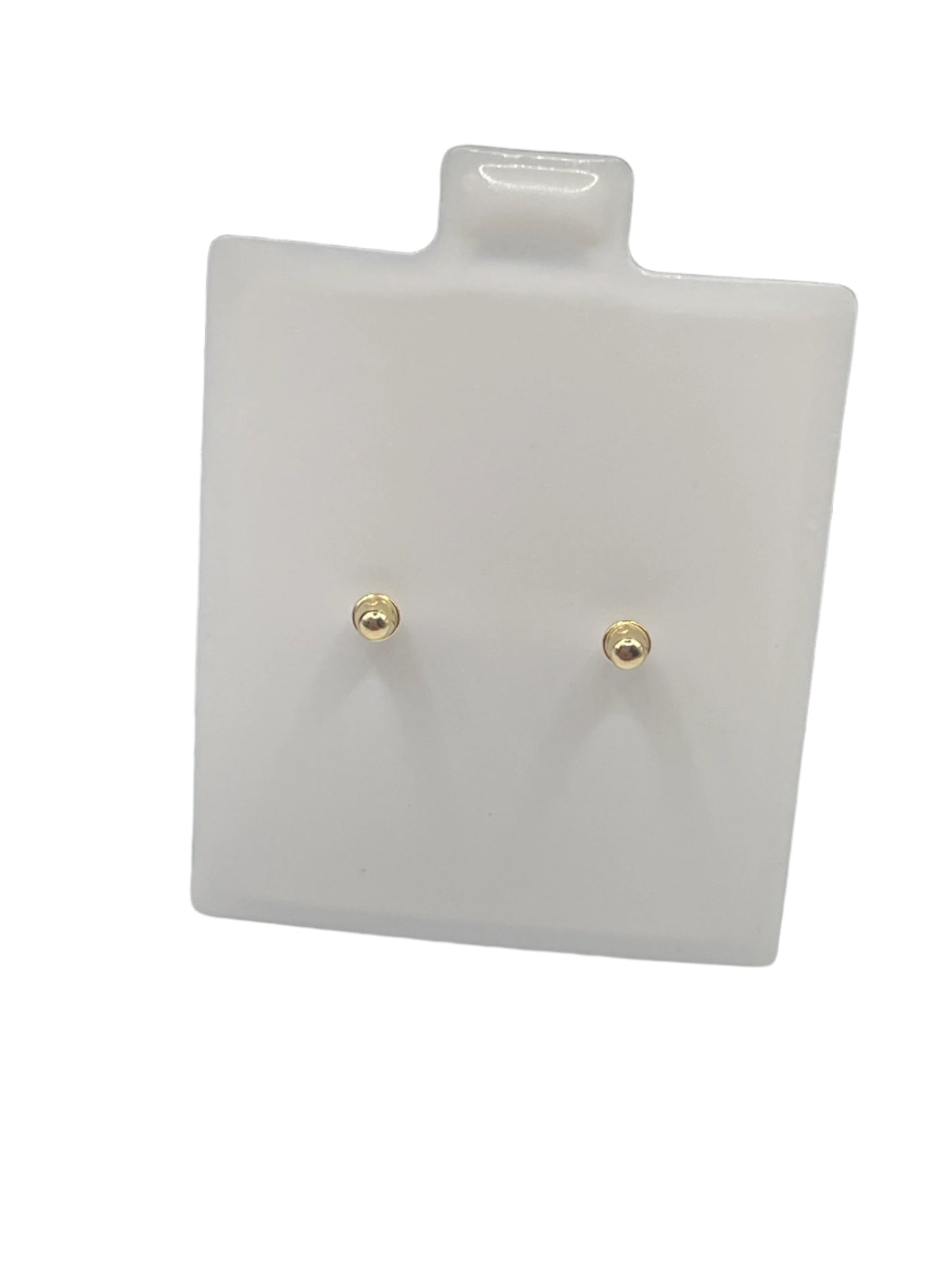 591- New 14K Black Cz Square Stud Earrings (3mm) W.G