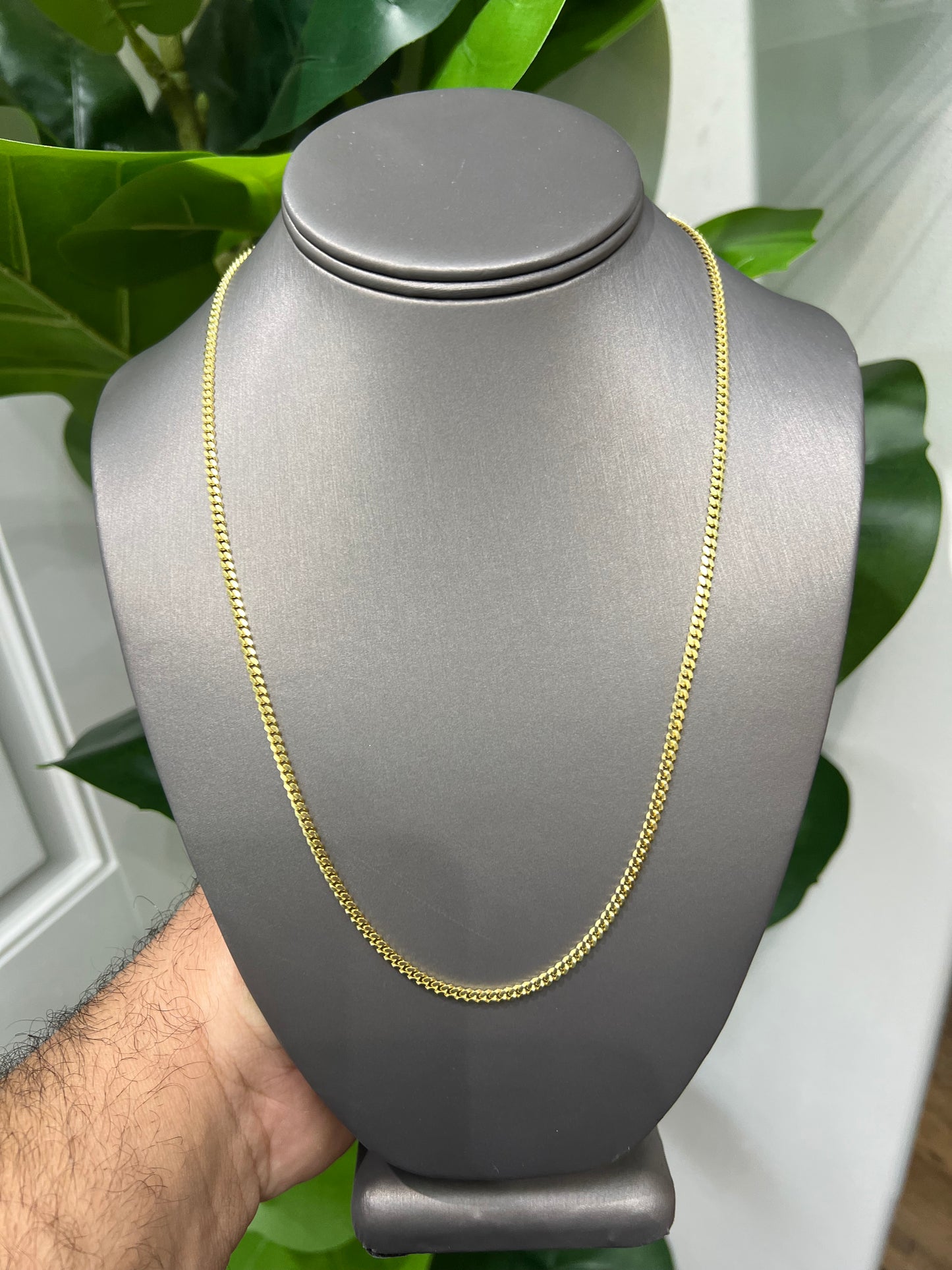1266- NEW 14K Solid Miami Cuban Chain (3mm) W.G