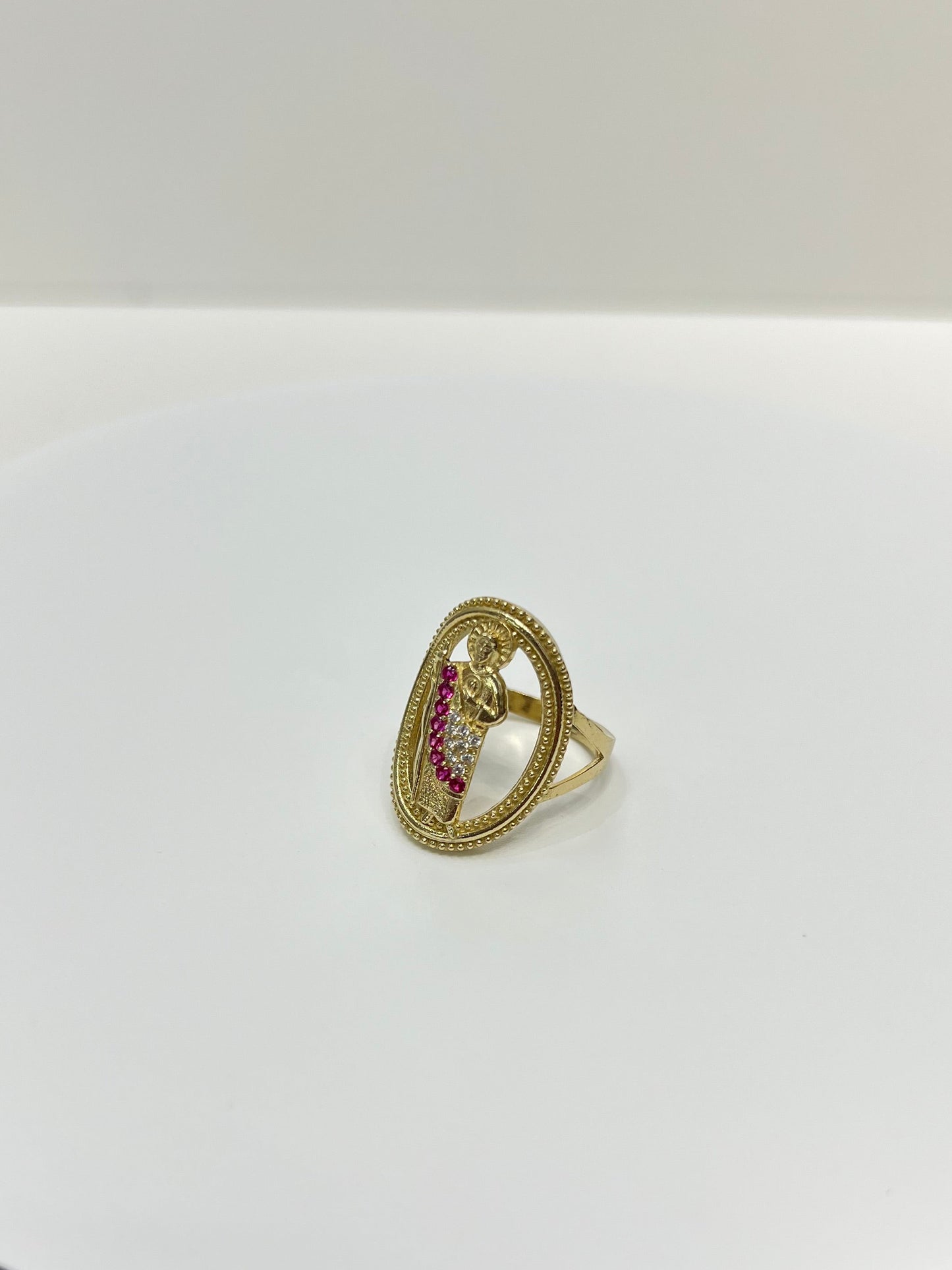 1484- NEW 10K Gold St. Jude Fashion Ring W.G