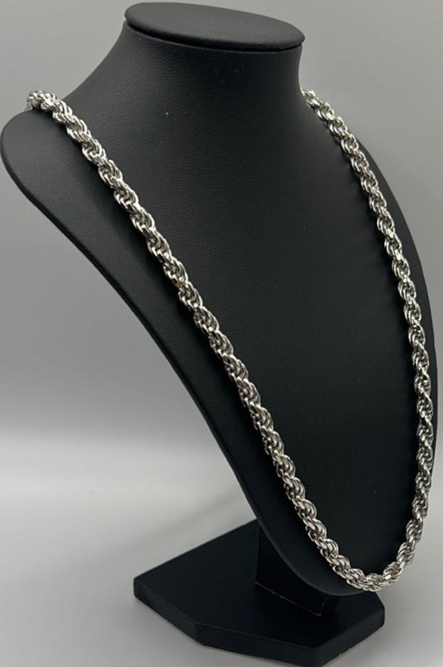 S0025- Silver Rope Chain 24”
