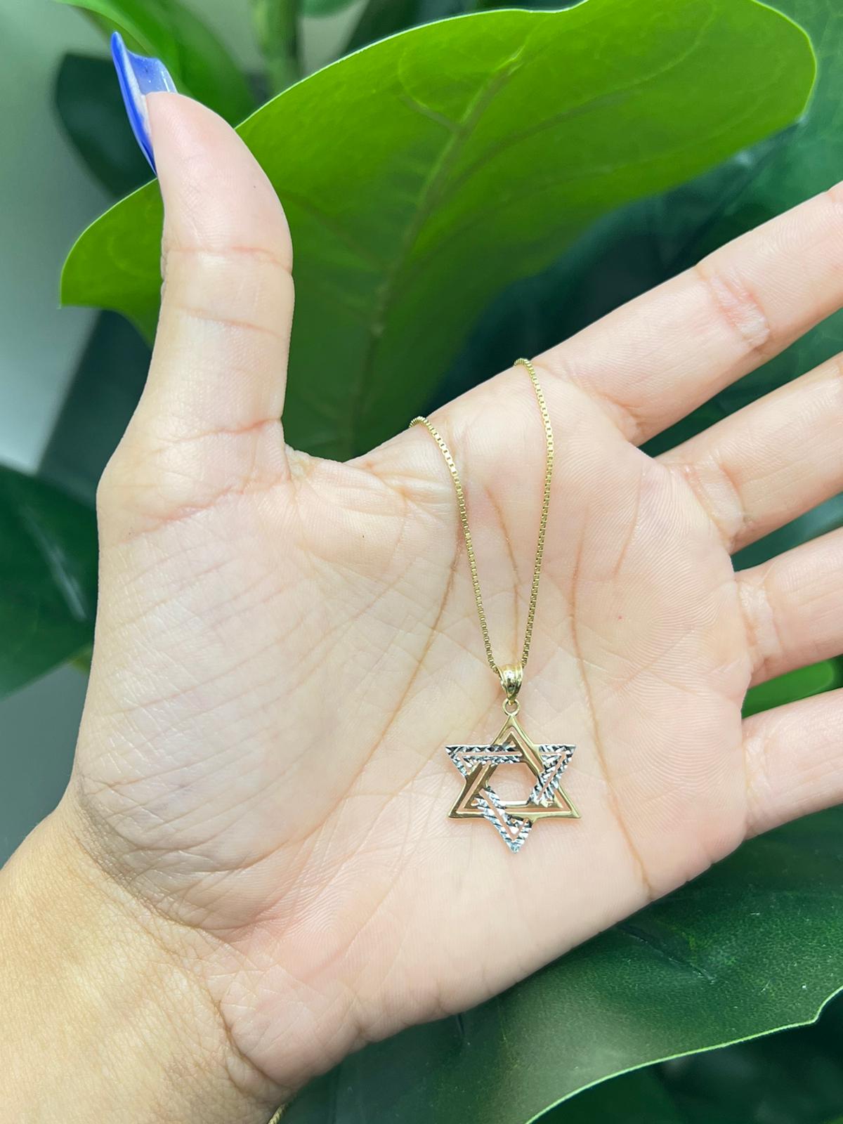 837-NEW 14K Star of David Pendant (20x17mm) W.G