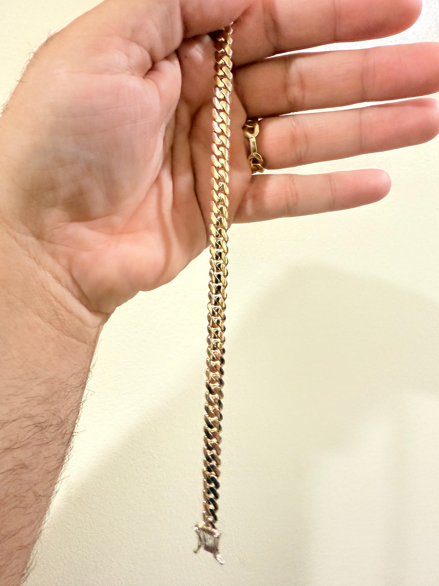 1170- NEW 14K Solid Miami Cuban Bracelet (5.9mm) 8" W.G