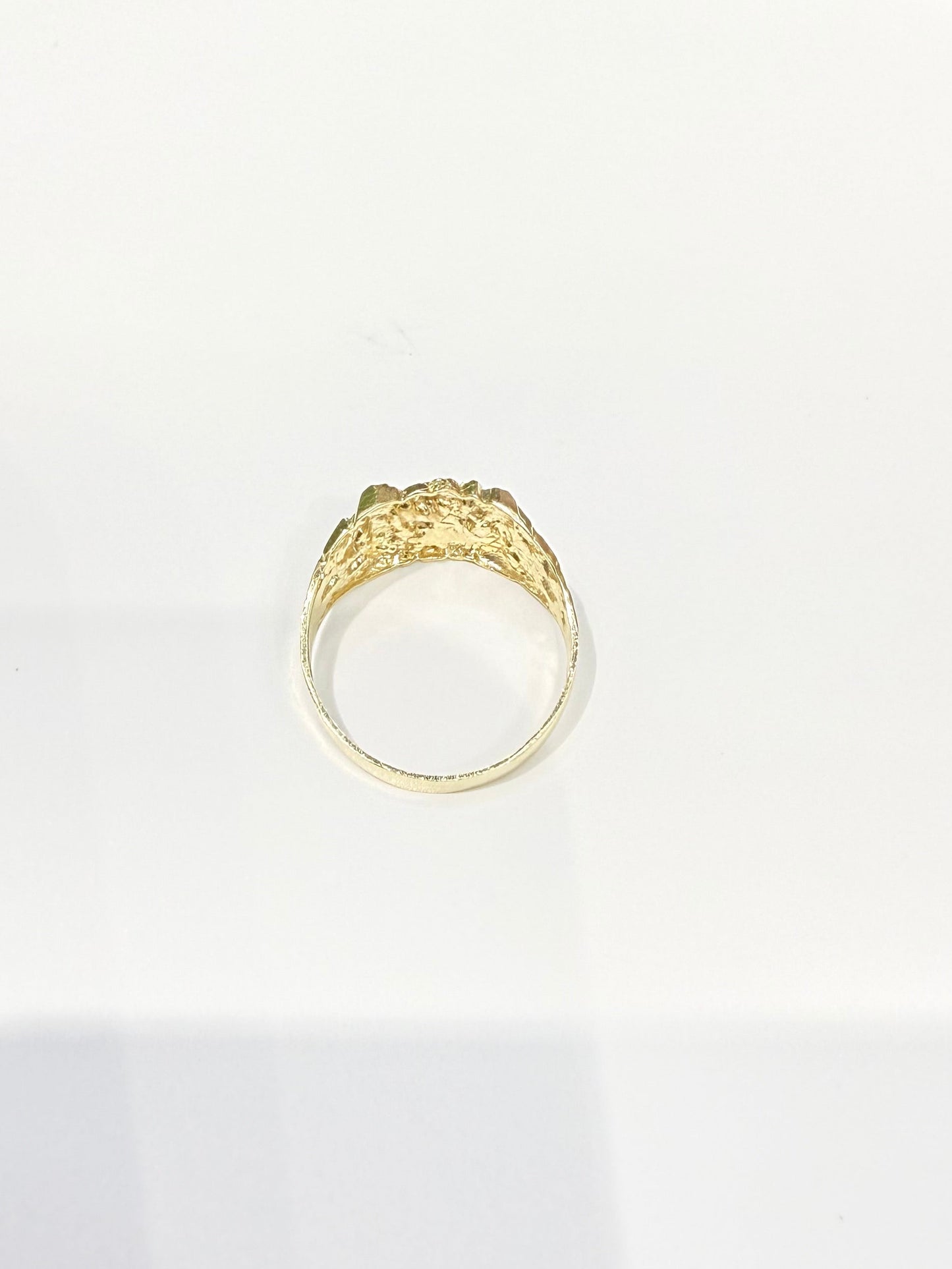 1617- NEW 10K Fashion Nugget Ring W.G