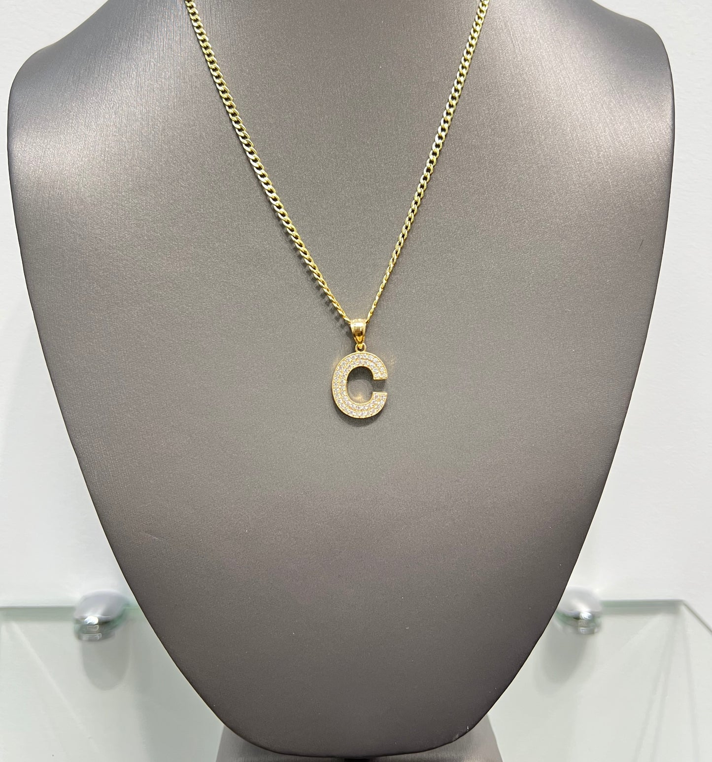511- NEW 14K Letter “C” Pendant W.G
