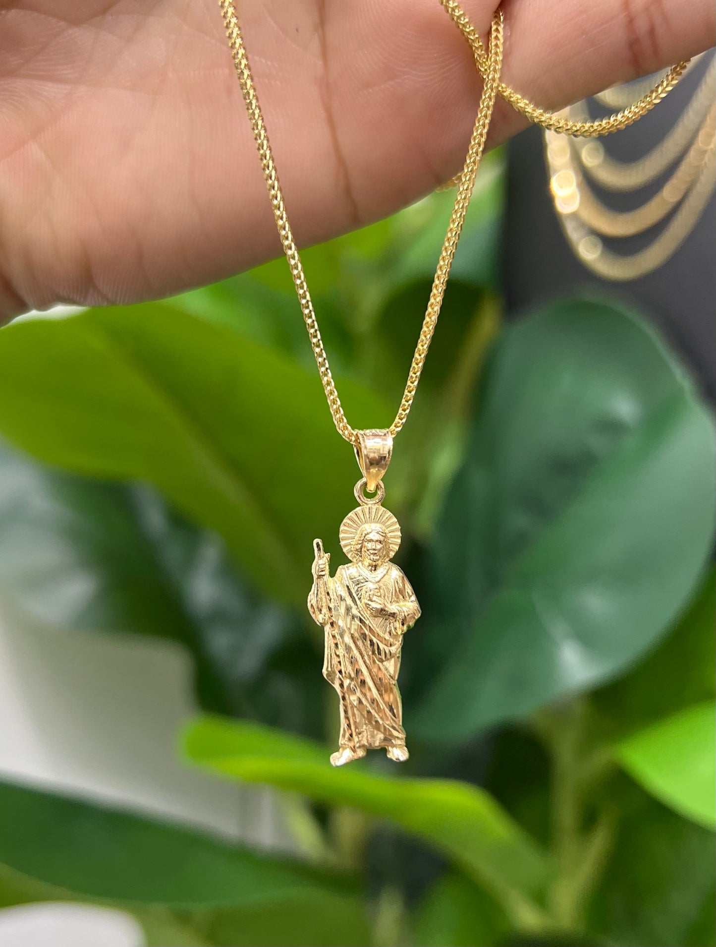 1149- NEW 14K St. Jude Gold Pendant W.G