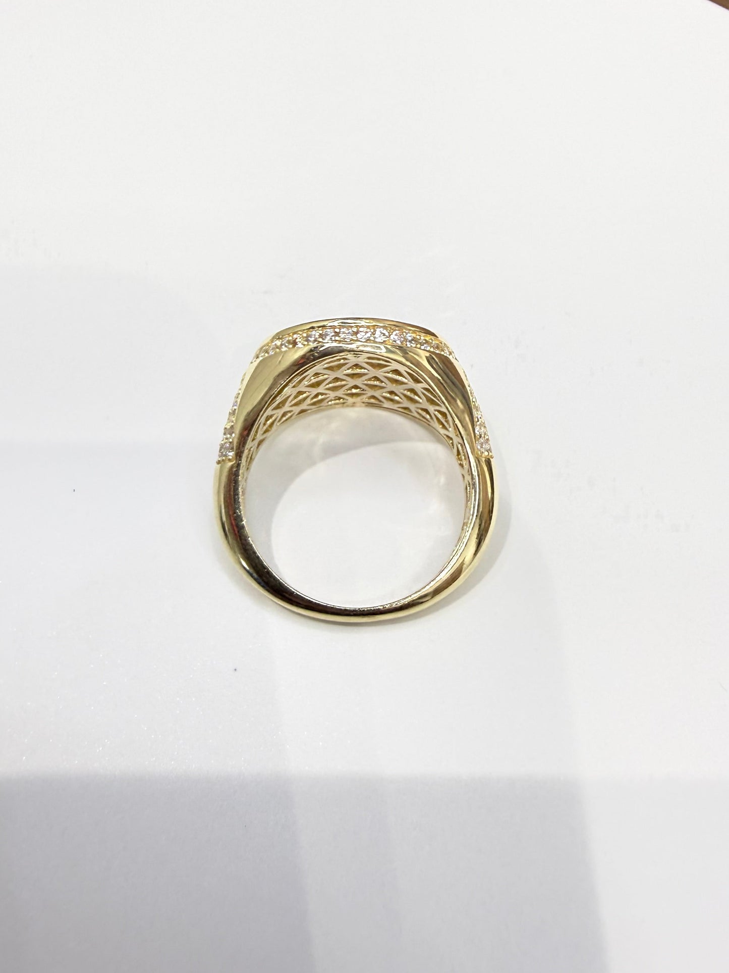 1618- NEW 10K Round Our Lady of Guadalupe Men’s Ring W.G