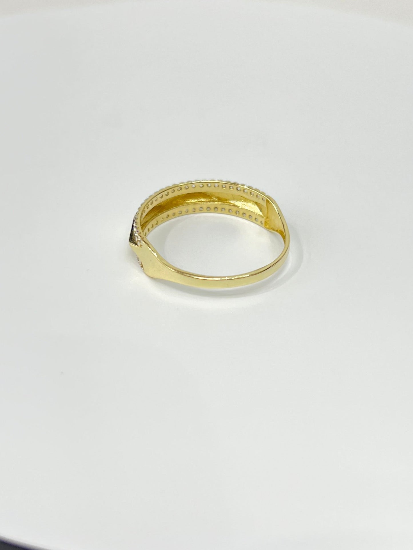 946- NEW 14K Wedding Band Cz Stone Men’s Ring W.G