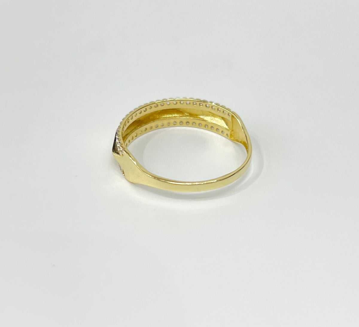946- NEW 14K Wedding Band Cz Stone Men’s Ring W.G
