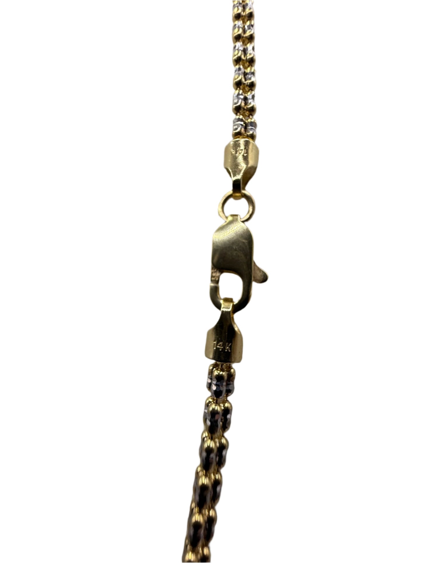 892- NEW 14K Two-Tone Yellow Gold Ice Chain (2.5mm) W.G