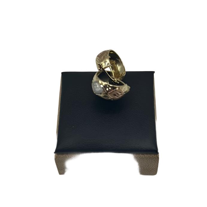 220- Lazos para pendientes de oro amarillo de 14 quilates