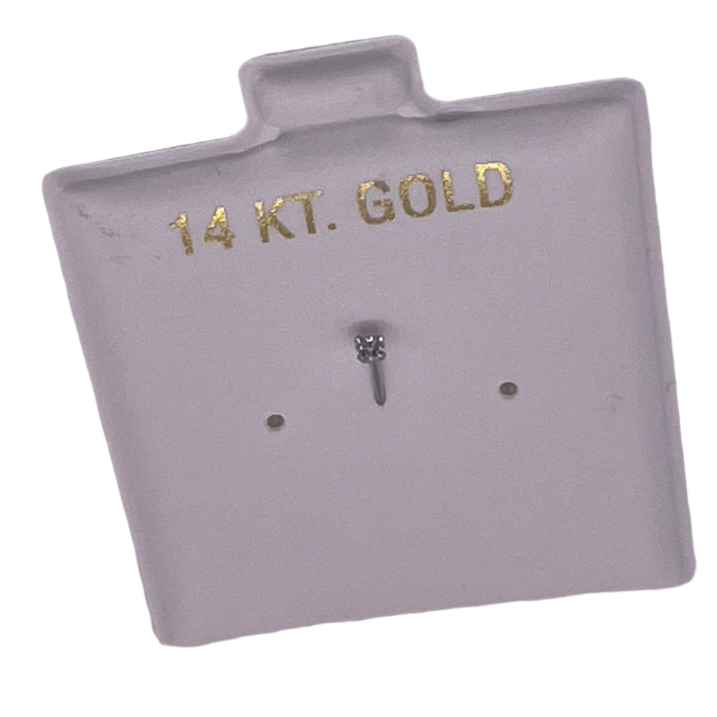 742- New 14k White Gold Nose Ring (2mm) W.G