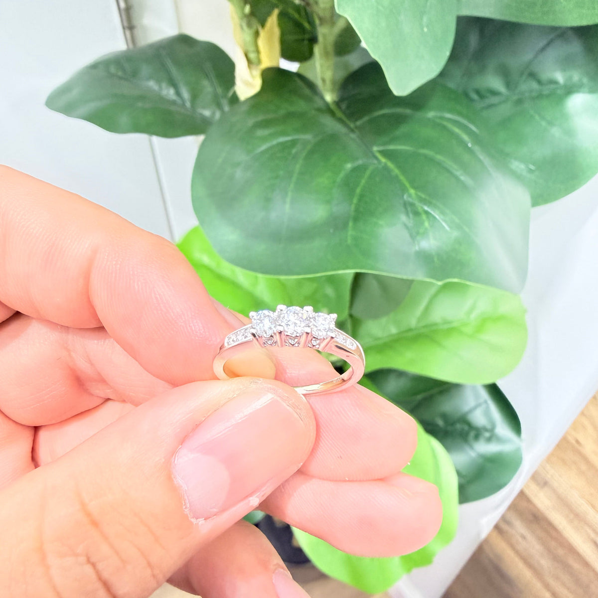1529- NEW 10K Diamond Engagement Ring W.G