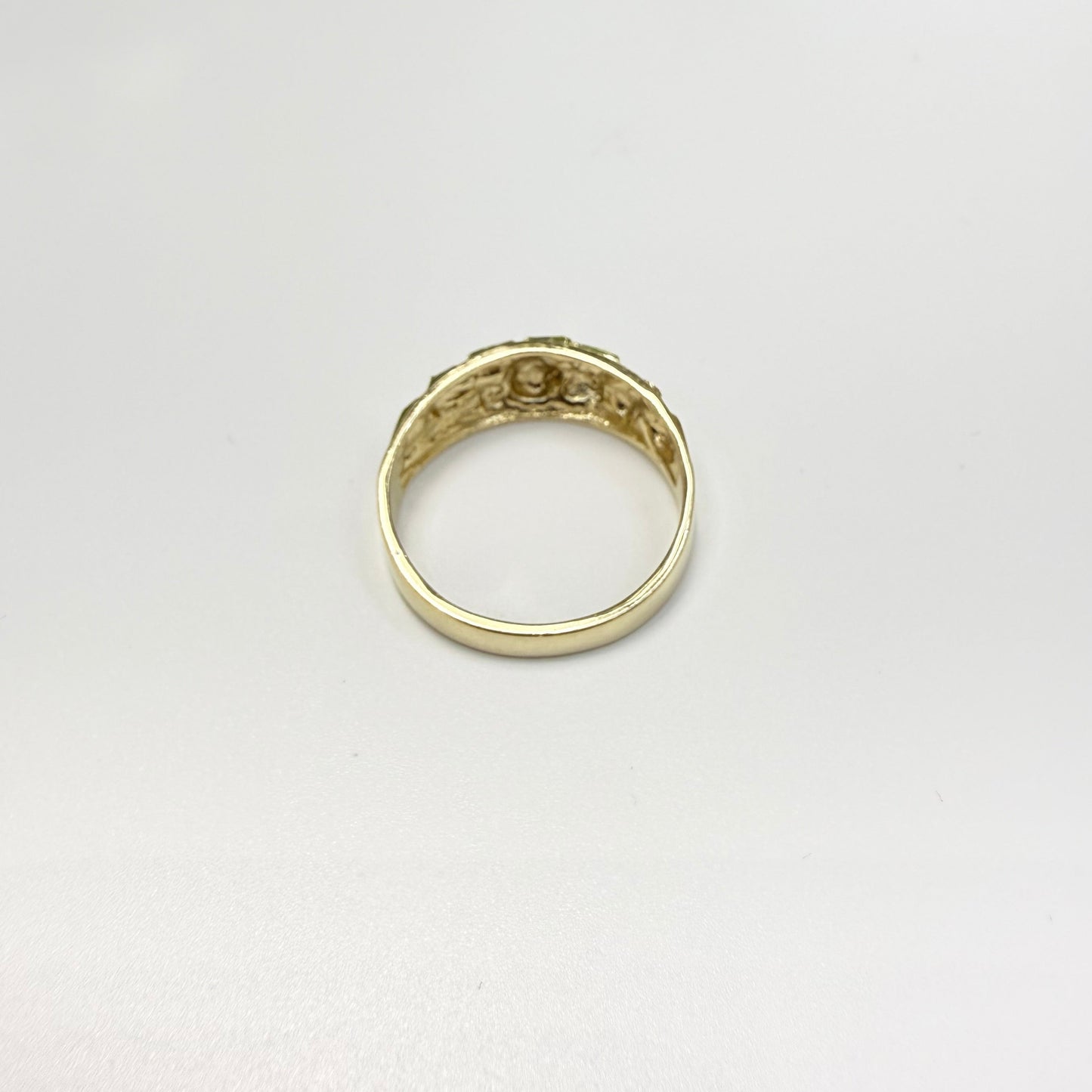 1597- NEW 14K Nugget Fashion Ring W.G