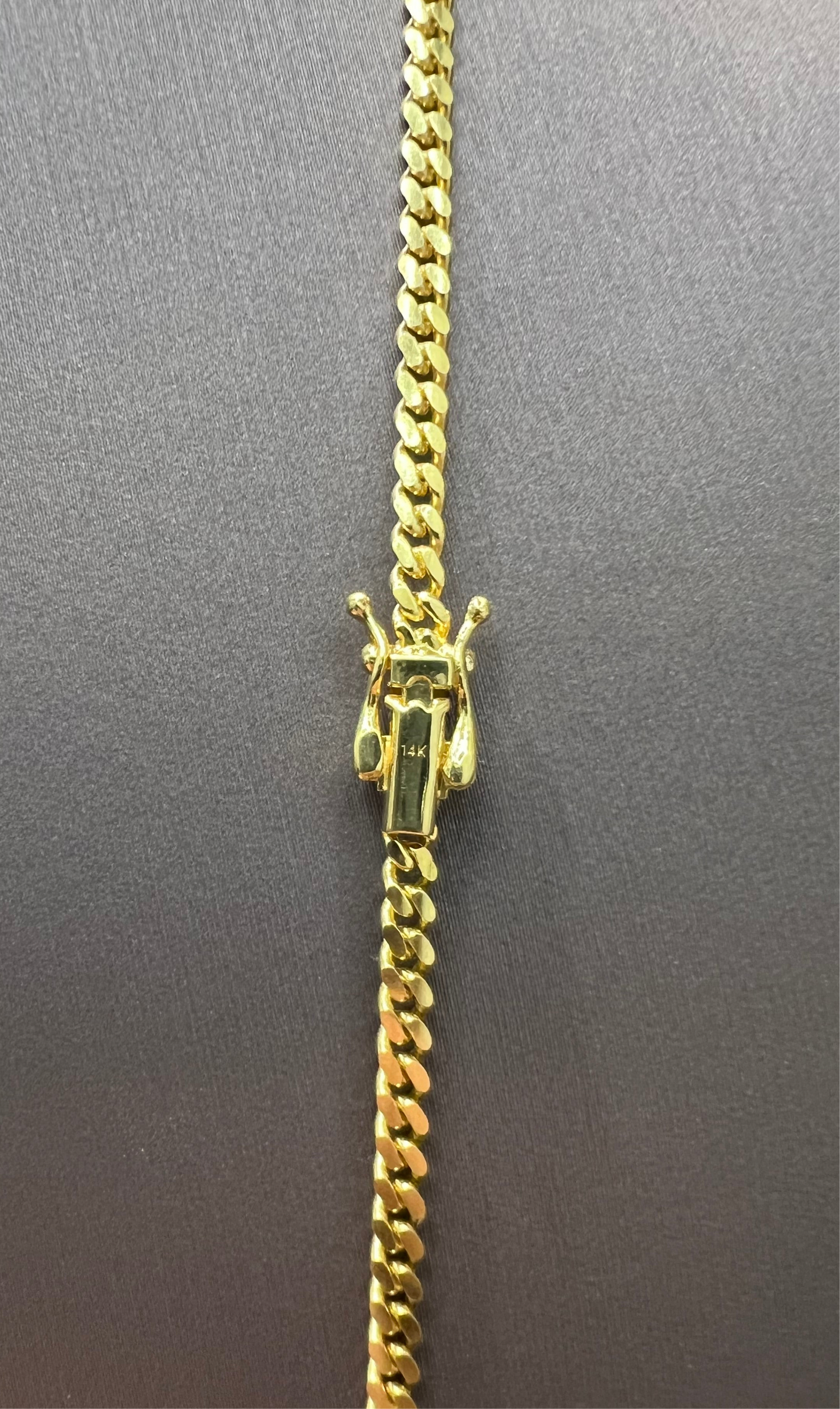 1265- NEW 14K Solid Miami Cuban Chain (3mm) W.G