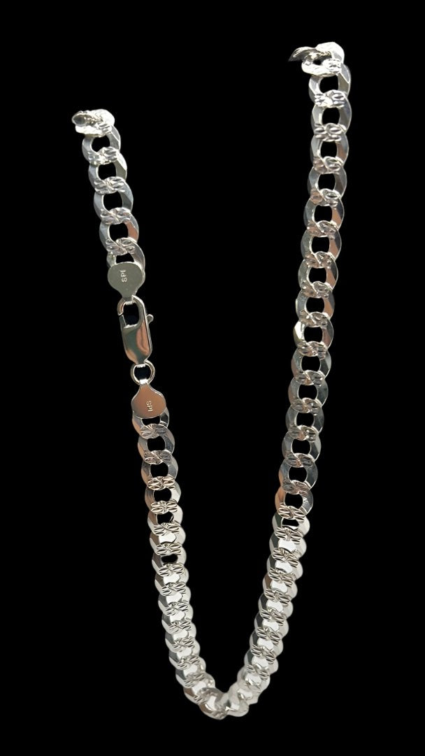 S0031- Silver Cuban Link Chain 22”