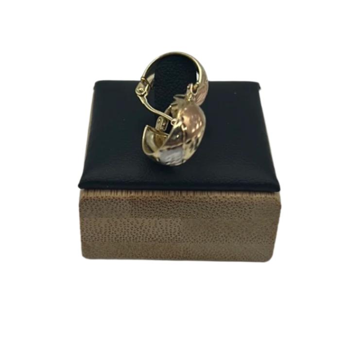 220- Lazos para pendientes de oro amarillo de 14 quilates