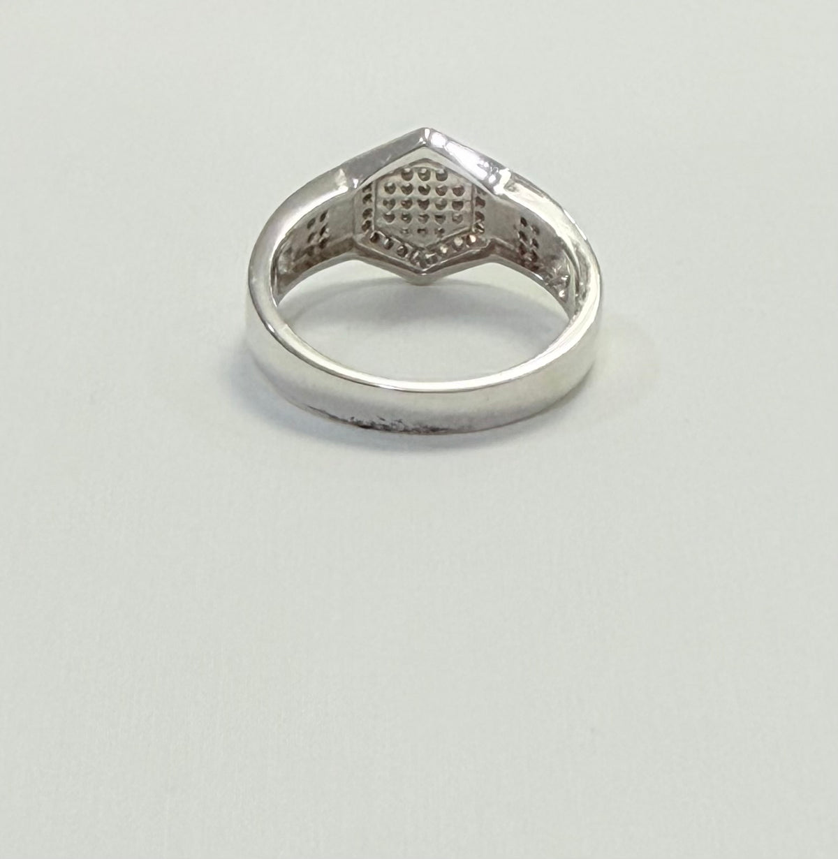 S0022- Anillo de plata italiana redondo