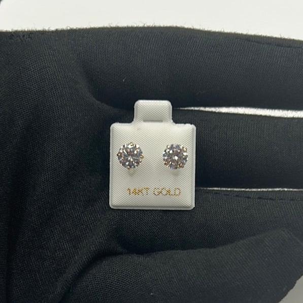 218- Pendientes de oro amarillo de 7 mm