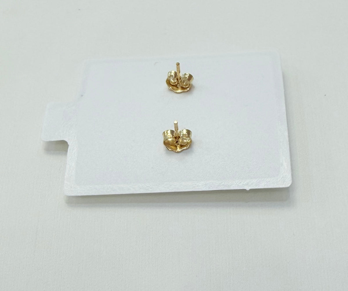 1718- NEW 10K Nugget Stud Earrings W.G
