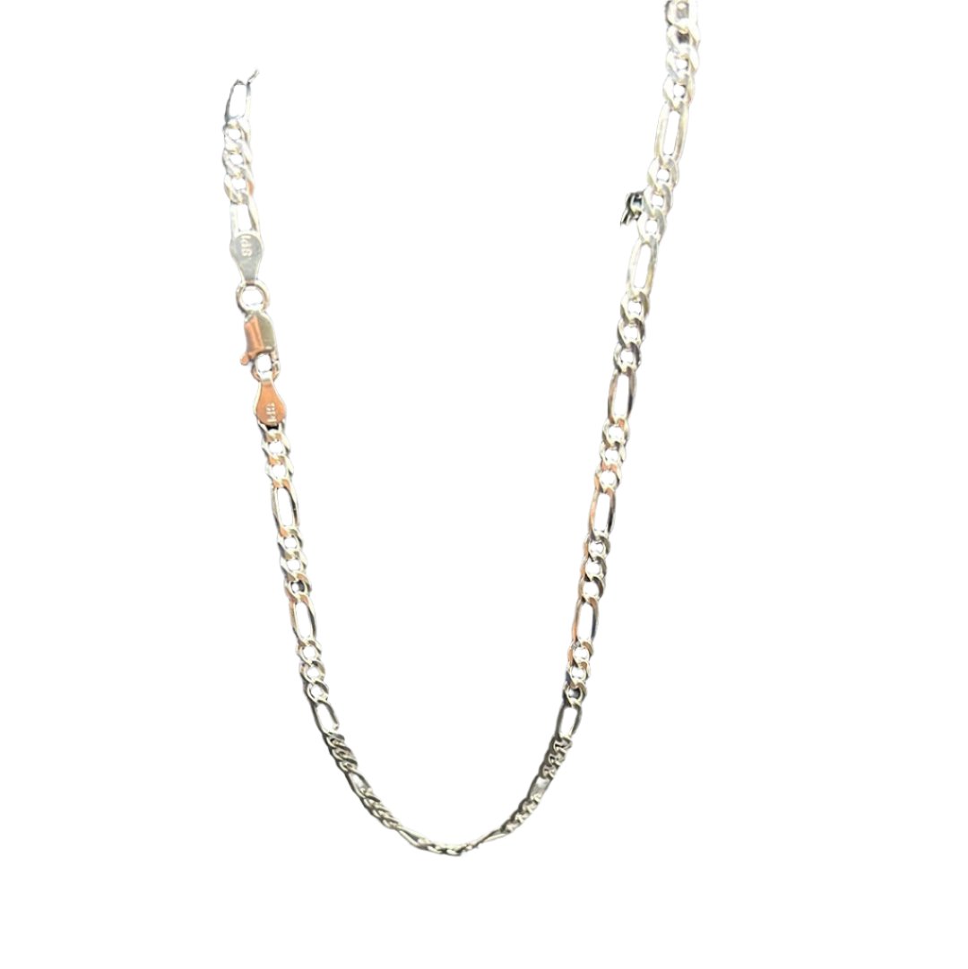 S305- Silver Figaro Necklace 20”