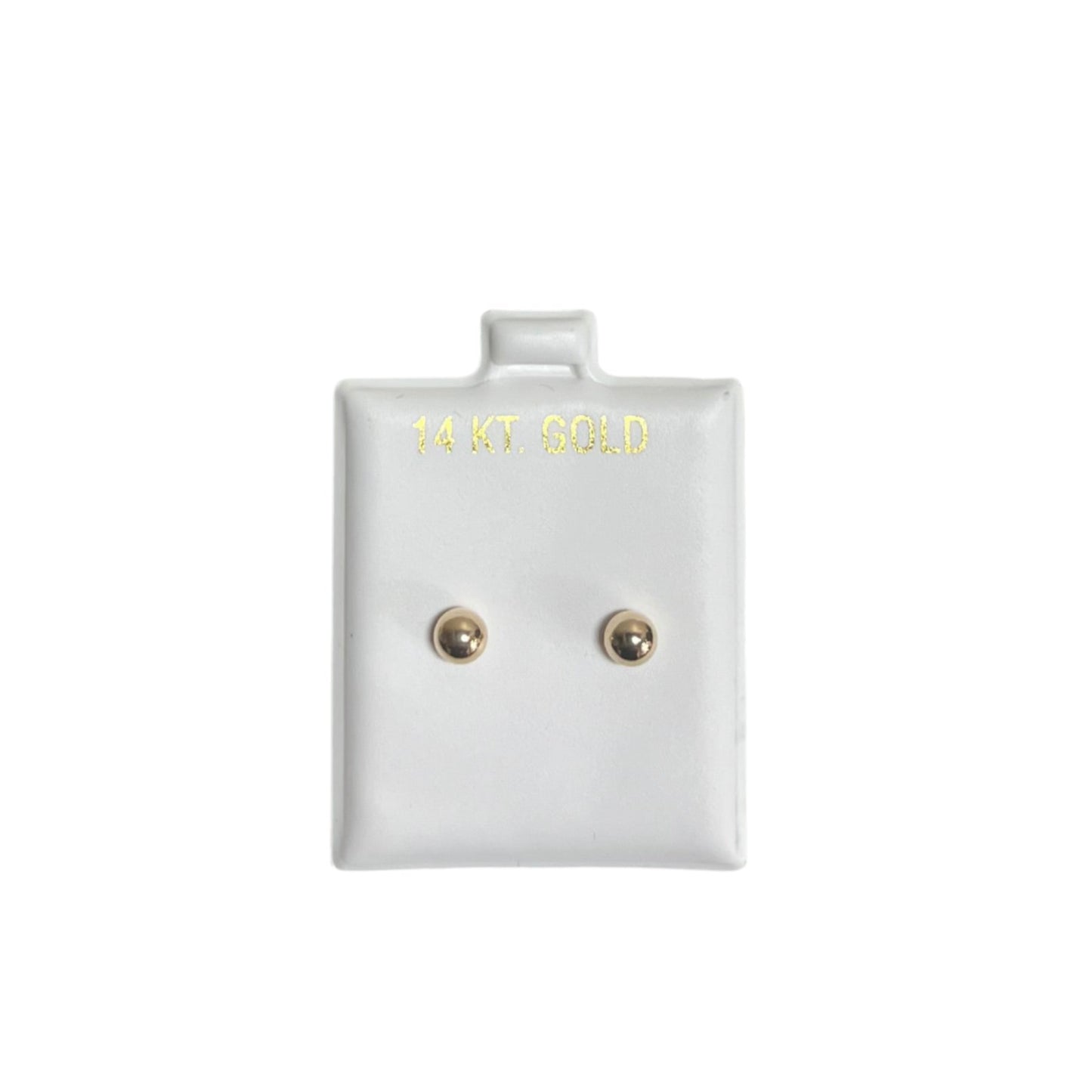 523- 14K Ball Earring Studs (5mm) W.G