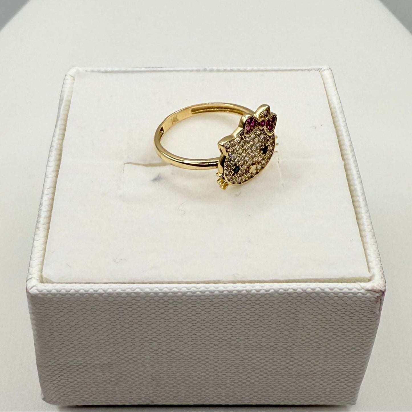 935- NEW 14K Hello Kitty Ring W.G