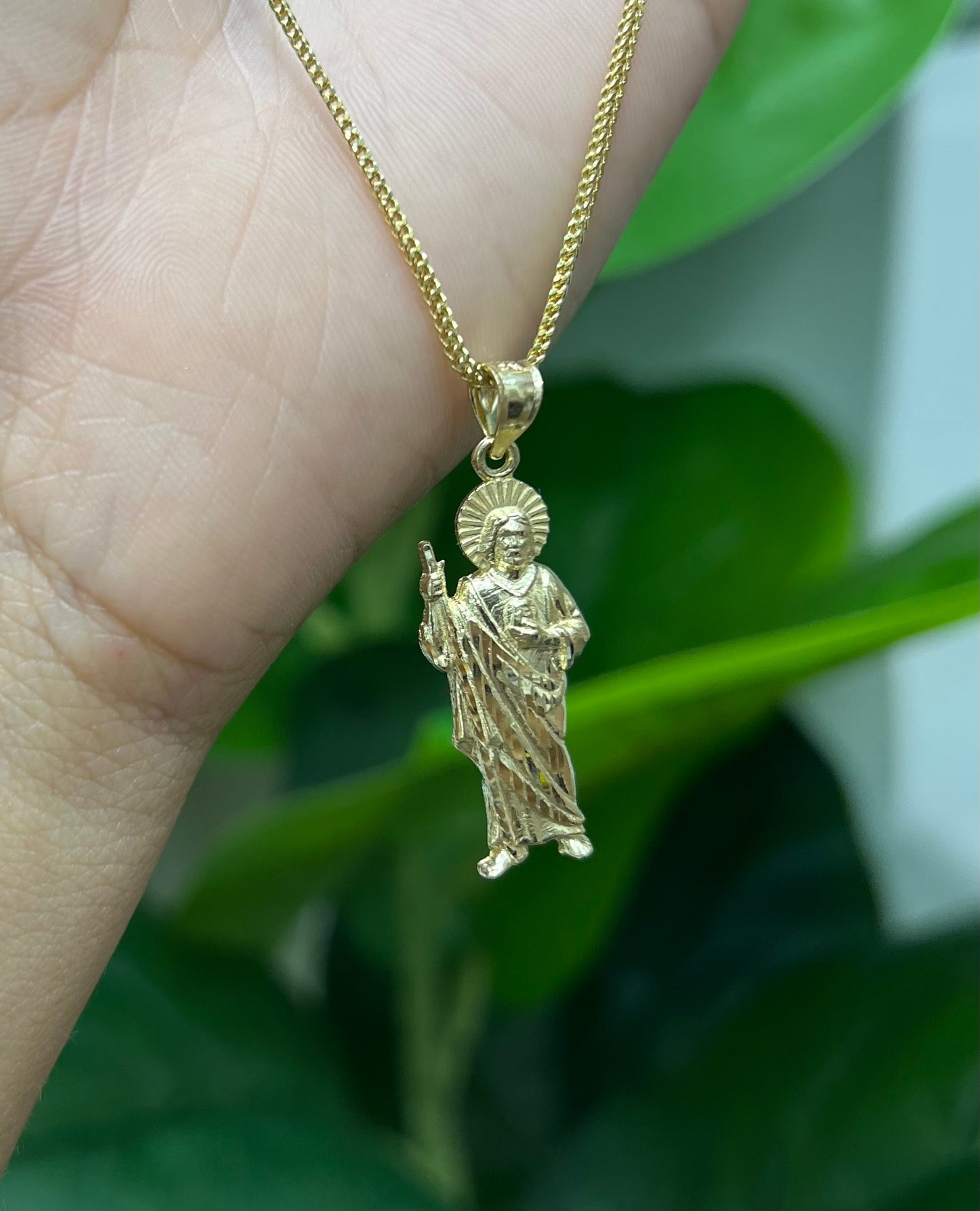 1149- NEW 14K St. Jude Gold Pendant W.G