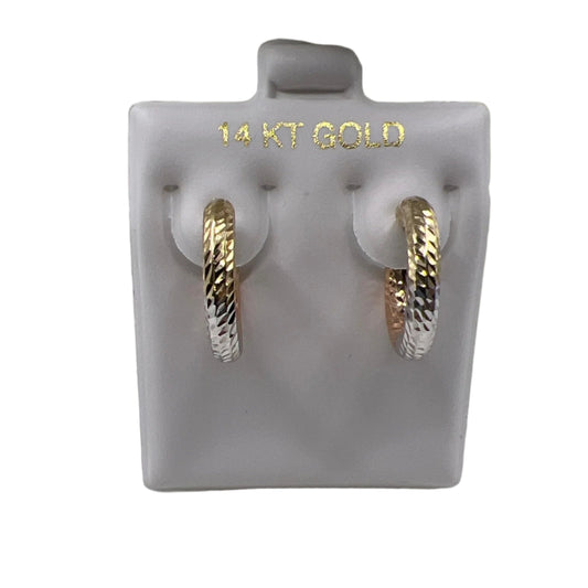 648-NEW 14K Hollow Hoop Earring         (15x3mm).W.G