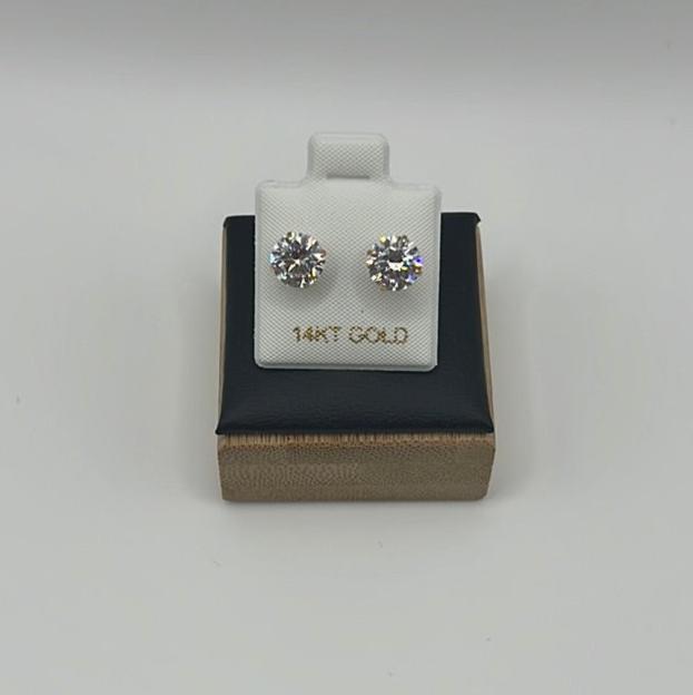 218- Pendientes de oro amarillo de 7 mm