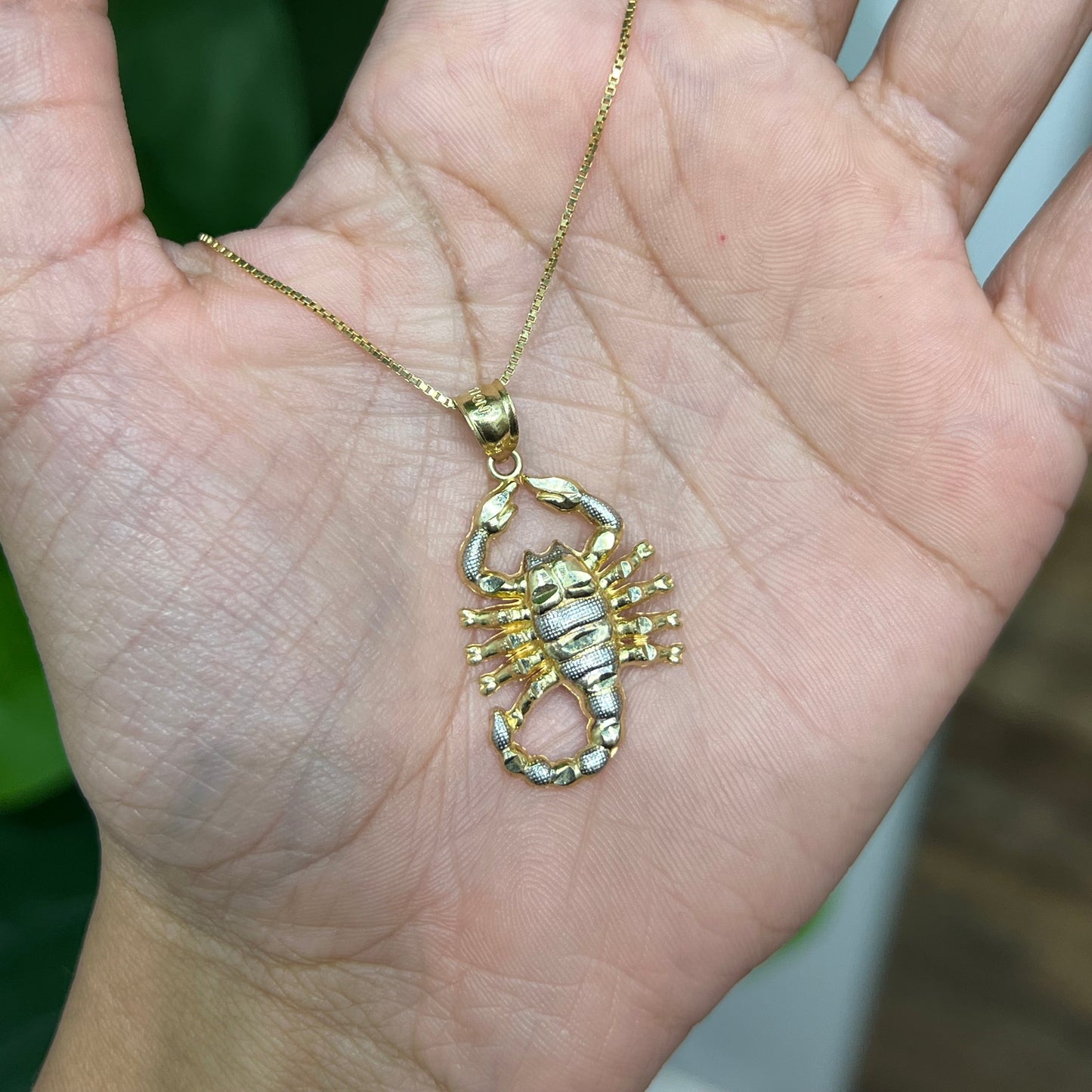 0056- NEW 14K Scorpion Pendant W.G